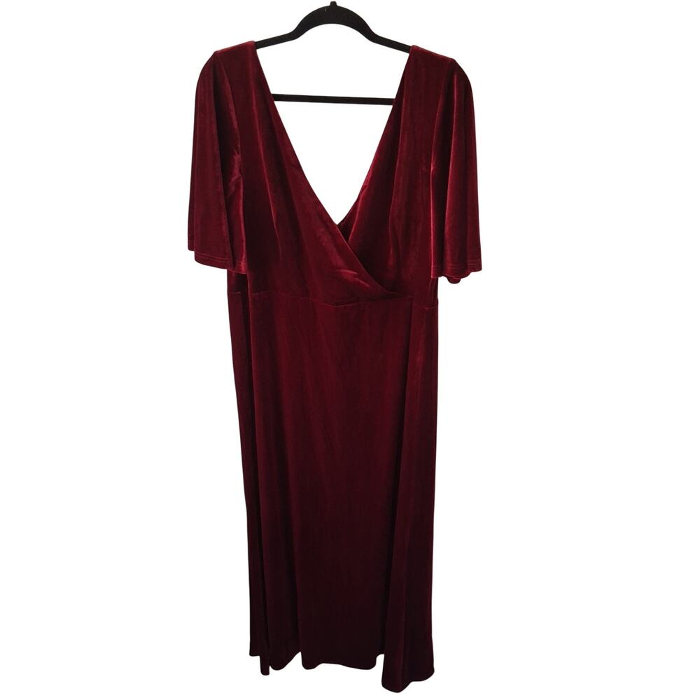 Ever Pretty Women Red Velvet Maxi Bridesmaid Formal Cocktail Evening Gown-24